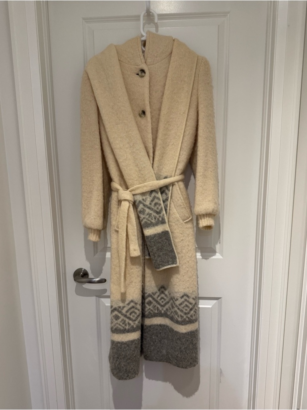 Vintage Hilda Ltd Icelandic 100% Wool Hooded Belted Coat – Women’s Small